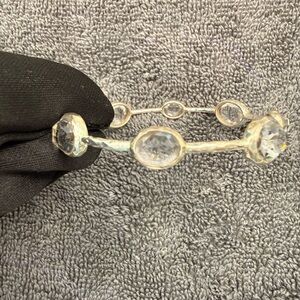 Ippolita Rock Candy Sterling Silver Bangle Bracelet with Translucid Quartz Stone